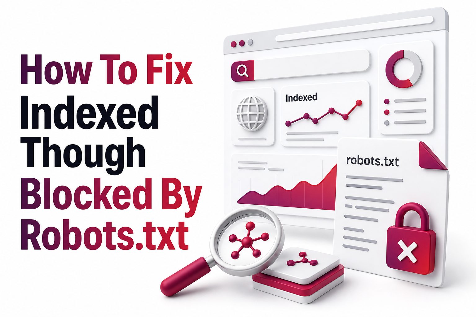 Search result warning showing a page indexed but blocked by robots.txt